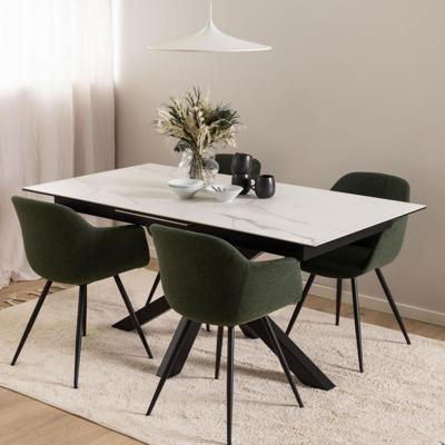 Bendt Uitschuifbare Eettafel 'Line' Keramiek, 168/210 x 90cm, kleur Wit Bendt Uitschuifbare Eettafel 'Line' Keramiek, 168/210 x 90cm, kleur Wit