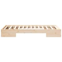 Bedframe met opslag Bruin 75 x 190 cm Massief grenenhout - thumbnail