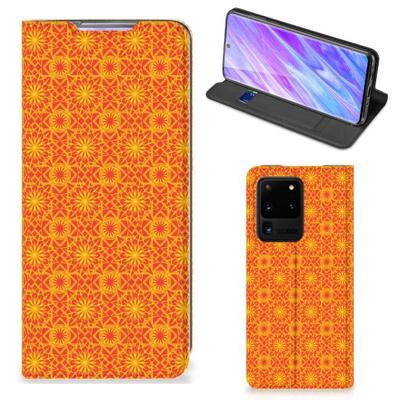 Samsung Galaxy S20 Ultra | Hoesje met Magneet | Batik Oranje