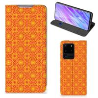 Samsung Galaxy S20 Ultra | Hoesje met Magneet | Batik Oranje - thumbnail