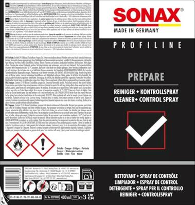SONAX lak-reiniger "paint prepare (finish control)" paint polish aerosol can 400ml