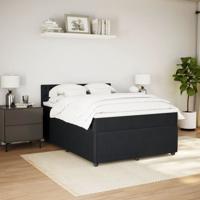 Boxspring met matras fluweel zwart 140x190 cm - thumbnail
