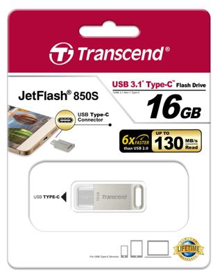 Transcend JetFlash 850 USB flash drive 16 GB USB Type-C 3.2 Gen 1 (3.1 Gen 1) Goud