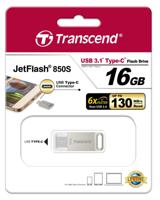 Transcend JetFlash 850 USB flash drive 16 GB USB Type-C 3.2 Gen 1 (3.1 Gen 1) Goud - thumbnail