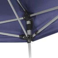 VidaXL Partytent met zijwanden pop-up zeshoekig 3,6x3,1 m donkerblauw - thumbnail