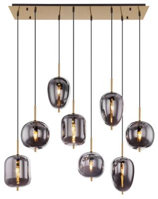 Globo Gouden hanglampBlacky I 8-lichts - 15345-8MM