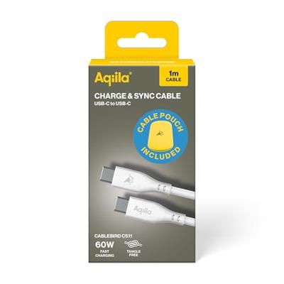 Aqiila USB-kabel USB 2.0 USB-C stekker 1.00 m Wit AQCBPBIC1SI812 Aqiila USB-kabel USB 2.0 USB-C stekker 1.00 m Wit AQCBPBIC1SI812