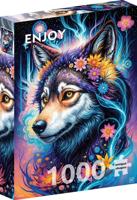 Magical Wolf Portrait Puzzel 1000 Stukjes - thumbnail