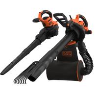 BLACK+DECKER BEBLV301 3000W 3IN1 Bladblazer met ruggedragen opvangzak en extra hark - BEBLV301-QS - thumbnail