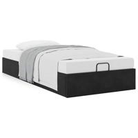 Bedframe zonder matras 90x190 cm fluweel zwart - thumbnail