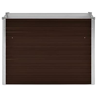 Plantenbak verhoogd 100x40x77 cm gegalvaniseerd staal bruin