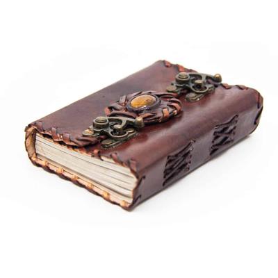 Spiritueel Notitieboekje Leer met Sloten - Handgemaakt Spiritueel Notitieboekje Leer met Sloten - Handgemaakt