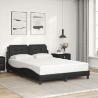 Bedframe met LED-verlichting kunstleer zwart 140x200 cm - thumbnail