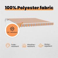 VidaXL Inklapbaar zonnescherm multikleur 350 x 250 cm stof - thumbnail