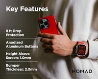 Nomad Sport case iPhone 15 Pro - Night Watch Red - thumbnail