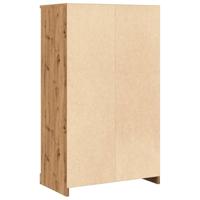 Hoge kast 60x35,5x103,5 cm bewerkt hout artisanaal eikenkleurig - thumbnail