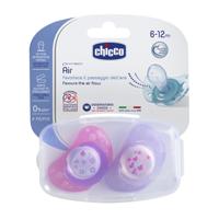 Chicco Fopspeen Physio Air Junior Siliconen Groen/roze 2 Stuks - thumbnail