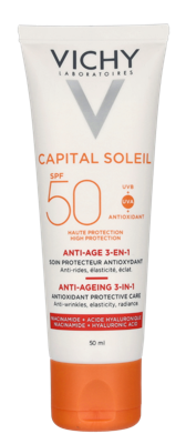 Vichy Capital Soleil Anti-Aging 3-in-1 Antioxidante Verzorging SPF 50+ 50ml Vichy Capital Soleil Anti-Aging 3-in-1 Antioxidante Verzorging SPF 50+ 50ml