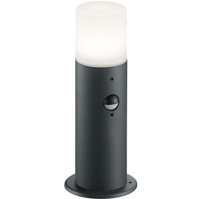 LED Buitenlamp met Bewegingssensor - Staande Tuinverlichting - E27 Fitting - IP44 Waterbestendig - Antraciet Aluminium