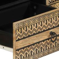 Tv-meubel 105x33,5x46 cm massief ruw mangohout zwart - thumbnail