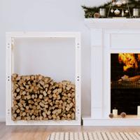 VidaXL Haardhoutrek 80x25x100 cm massief grenenhout wit - thumbnail