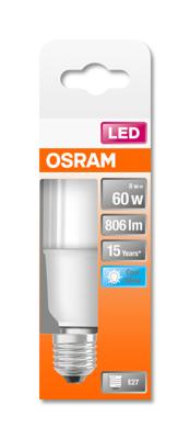 OSRAM 4058075428508 LED-lamp Energielabel F (A - G) E27 Ballon 8 W = 60 W Koudwit (Ø x l) 40.4 mm x 114 mm 1 stuk(s)