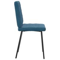 Eetkamerstoelen 6 st fluweel blauw - thumbnail