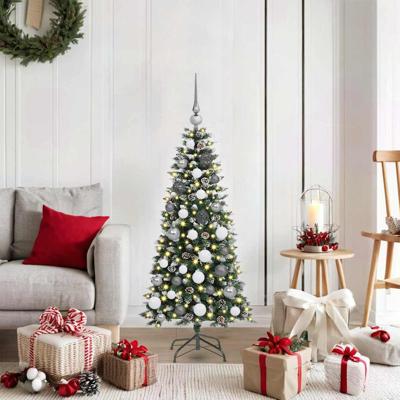 VidaXL Kunstkerstboom met 150 led groen 120 cm pvc en plastic en staal VidaXL Kunstkerstboom met 150 led groen 120 cm pvc en plastic en staal
