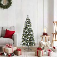 VidaXL Kunstkerstboom met 150 led groen 120 cm pvc en plastic en staal - thumbnail