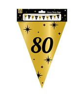 Classy Vlaggenlijn 80 Jaar Zwart/Goud (10m) - thumbnail