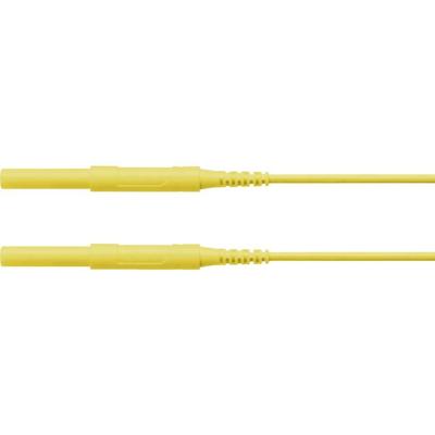 Schützinger Veiligheidsmeetsnoer Stekker 4 mm Stekker 4 mm 200.00 cm Geel 1 stuk(s)