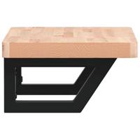 Badkamer wandschap staal en massief beukenhout - thumbnail