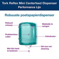 TORK 473180 Reflex™ Papierenhanddoekdispenser Kunststof Wit, Turquoise 1 stuk(s) - thumbnail