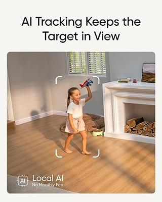 eufy Security Indoor Cam S350 Dual Camera's 4K UHD Indoor Beveiligingscamera met 8× Zoom en 360° PTZ, ideaal voor babyfoon, huisdiercamera, hondencamera/thuisbeveiliging, AI voor mensen/huisdieren,