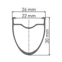 DT swiss e 1800 spline® db 28" 30mm rear wheel - thumbnail