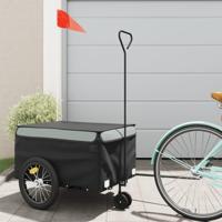 Fietstrailer 45 kg ijzer zwart en grijs - thumbnail