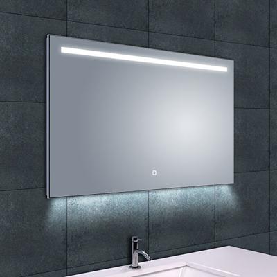 Wiesbaden Ambi one spiegel rechthoek met LED, dimbaar en spiegelverwarming 100 x 60 cm