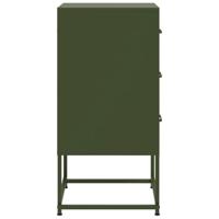 Nachtkastje 36x39x78 cm staal olijfgroen - thumbnail