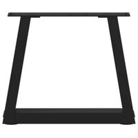 Eettafelpoten 2 st V-vormig 40x(30-31,3) cm staal zwart - thumbnail