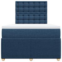 Boxspring met matras stof blauw 120x190 cm - thumbnail