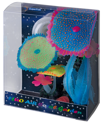 Superfish Fluo Air Coral Garden Blauw - Levendige Aquariumdecoratie met Bubbels Effect