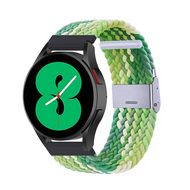 Braided nylon bandje - Groen / lichtgroen - Samsung Galaxy Watch 3 - 45mm - thumbnail