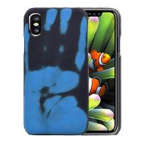 Thermische sensor verkleuring beschermende back cover Case voor iPhone X/XS (blauw) - thumbnail