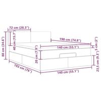 Bed met matras 140x190 cm stof taupe - thumbnail