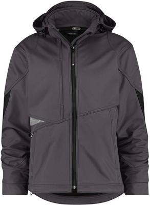 DASSY gravity softshell grijs/zwart mt l