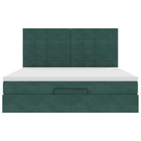 Ottoman bed met matrassen en LED's 180x200cm fluweel - thumbnail