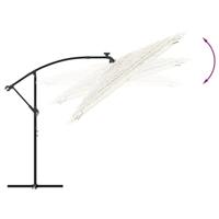 VidaXL Parasol met stalen paal 269x269x235 cm wit - thumbnail