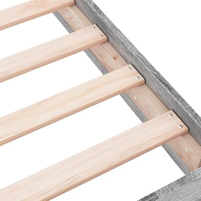 Bedframe bewerkt hout grijs sonoma eikenkleurig 100x200 cm