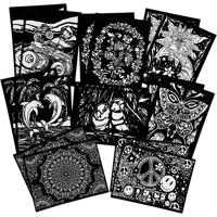 Velour plaatjes, afm 25x19 cm, 16 stuk/ 1 doos - thumbnail