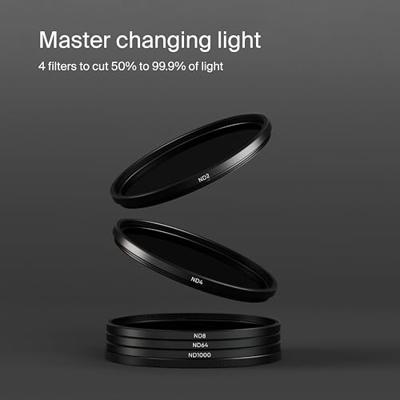 Urth 58mm ND2, ND4, ND8, ND64, ND1000 Lens Filter Kit (Plus+)